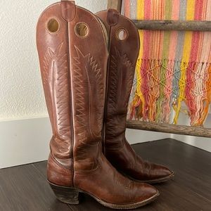 Tall Cowboy Boots Leather Vintage